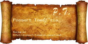 Possert Tomázia névjegykártya